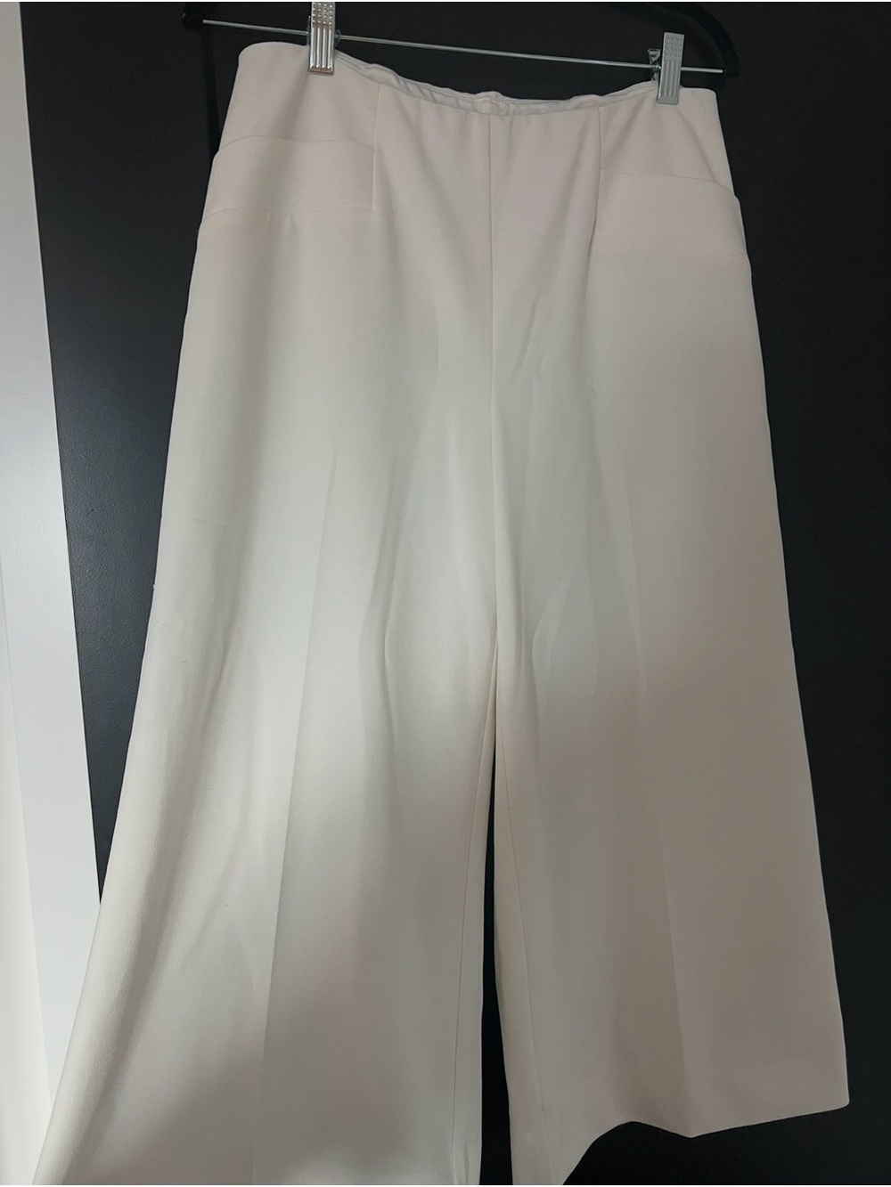 Wide-Leg White Trousers